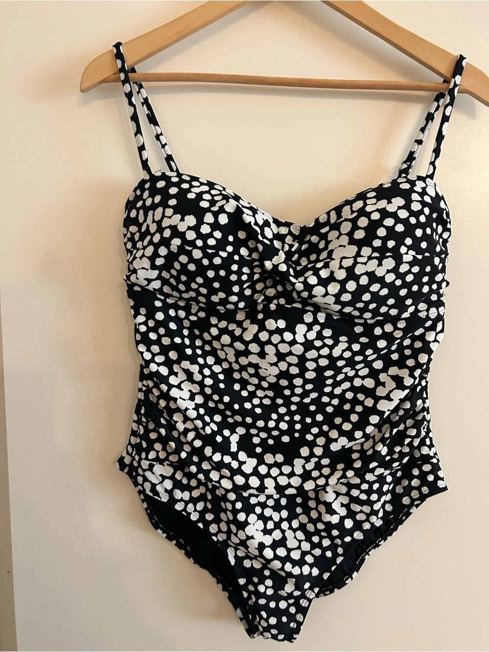 💜3 for $25💜 Catalina Black and White Polka Dot One-Piece